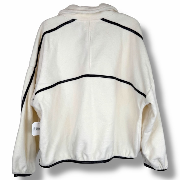 Altar’d State Brisk Sherpa Pullover Jacket Ivory White Fleece Half Zip Sweater M - Picture 6 of 10